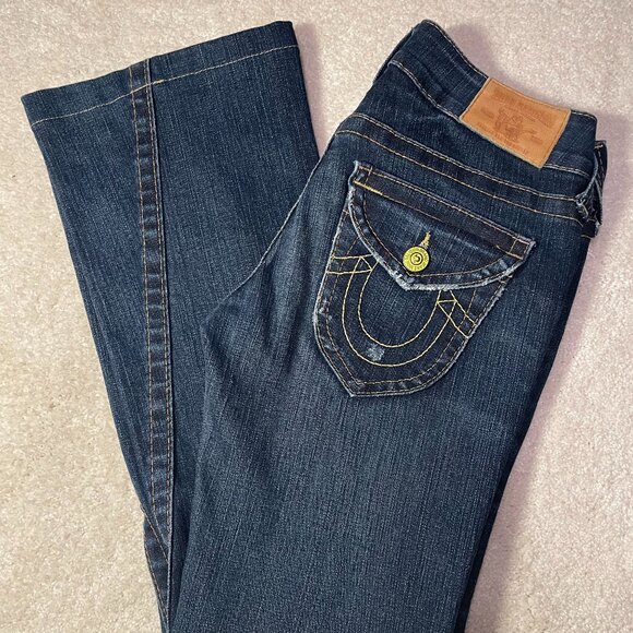 True Religion Blue Boot Cut Jeans - Picture 1 of 7